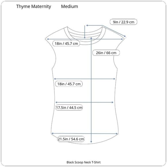 Thyme Maternity Black Scoop Neck Sleeveless T-Shirt Medium - Picture 13 of 13